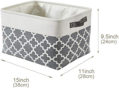 DECOMOMO Grey Storage Bins Fabric Storage Baskets for Shelves, Linen Closet Organization Toys