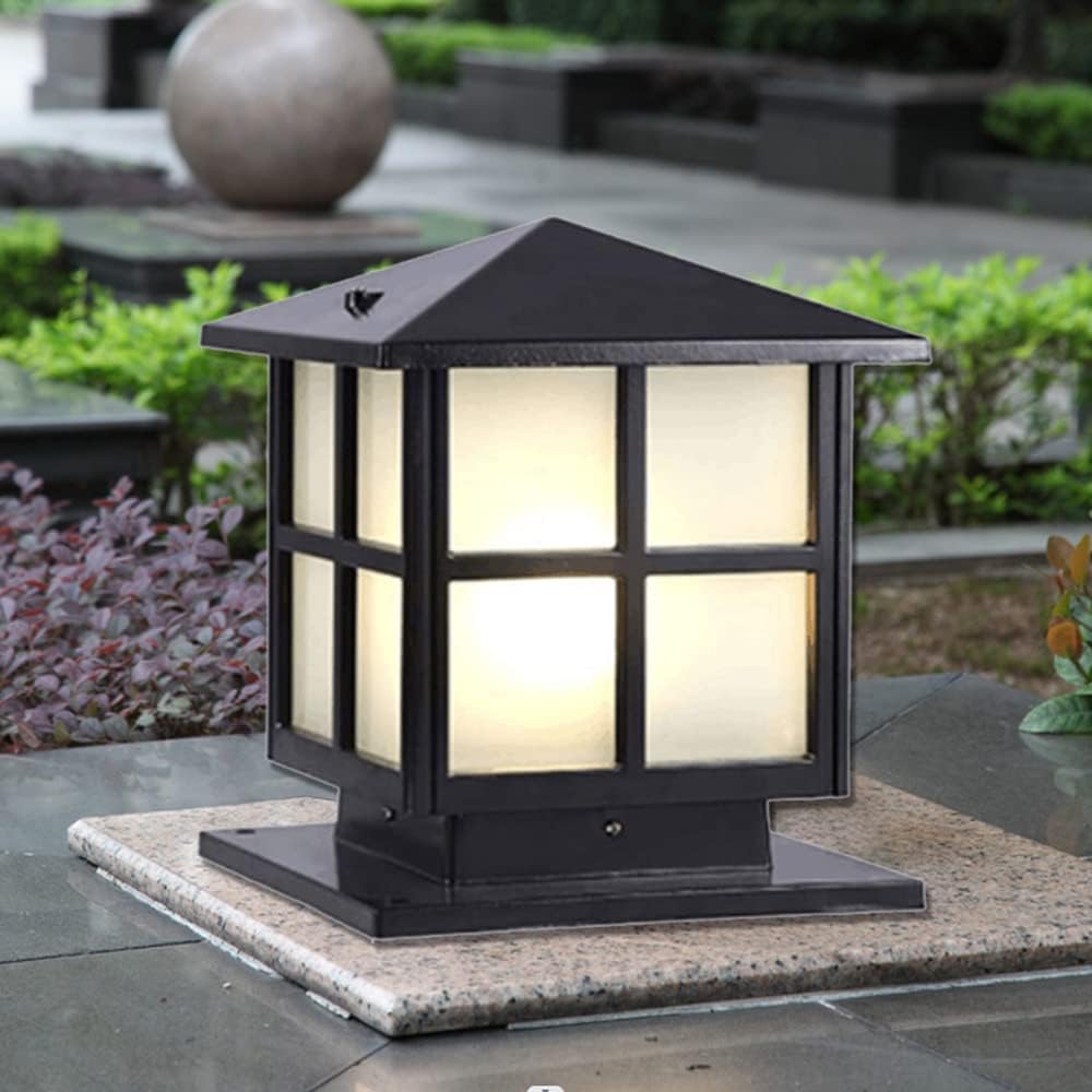 SLAWA Outdoor Post Lights Fixture, Modern Yard Entry Outdoor Column Lights with Aluminum Housing