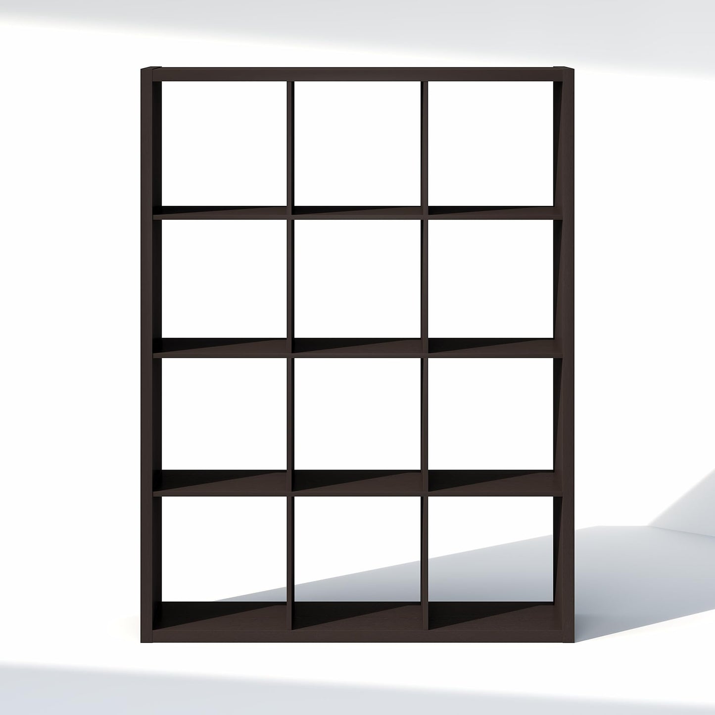 Furinno Cubic Extra Thick 12-Cube Closet Organizers and Storage, Dark Oak