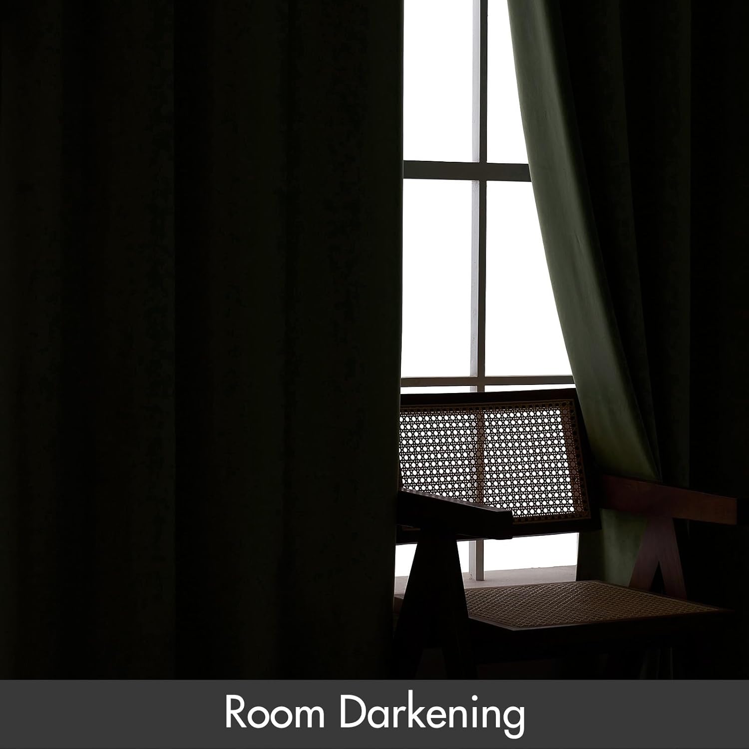 MIULEE Velvet Curtains Sage Green Thermal Insulated Blackout Curtain Drapes for Bedroom Living Room