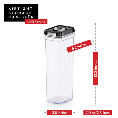 DWËLLZA KITCHEN Pasta Storage Containers for Pantry Airtight - 2 Pc Spaghetti Container Storage