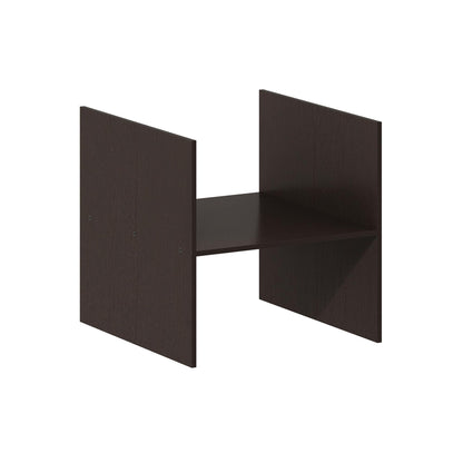 Furinno Cubicle H-Shelf Cube Insert, 2-Tier Cube Organizer, Black Oak