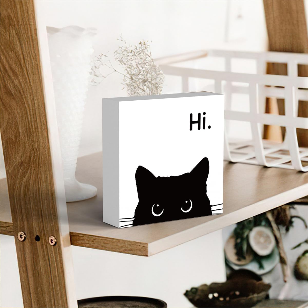 Black Cat Desk Decor, Office Decorations for Work, Cat Lover Gifts for Women, Cat Gifts for Girls