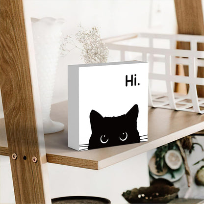Black Cat Desk Decor, Office Decorations for Work, Cat Lover Gifts for Women, Cat Gifts for Girls