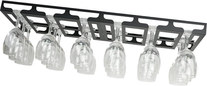 Wine Glass Holder - Hangers Under Shelf Cabinet Stemware Wine Glass Rack Glasses Storage Hanger
