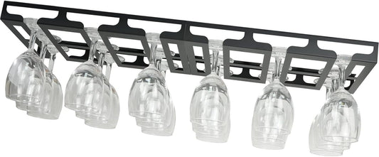 Wine Glass Holder - Hangers Under Shelf Cabinet Stemware Wine Glass Rack Glasses Storage Hanger