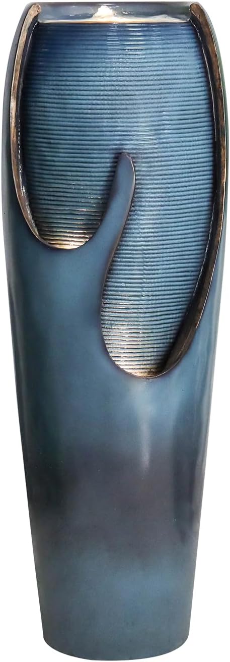 Naturefalls 38.7” H Modern Outdoor Fountain - 4-Tiered Outdoor Garden Fountains with Contemporary