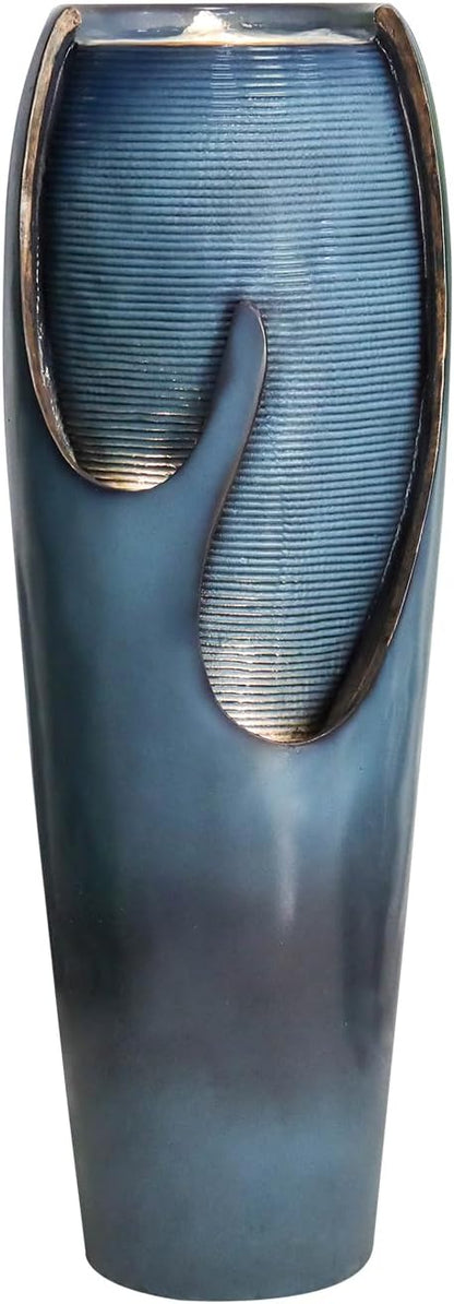 Naturefalls 38.7” H Modern Outdoor Fountain - 4-Tiered Outdoor Garden Fountains with Contemporary