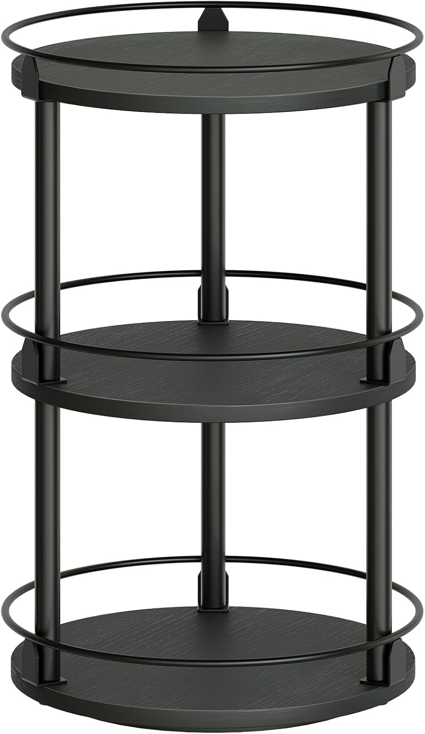 3-Tier Lazy Susan Organizer, Rotating Spice Rack, Spinning Organizer, Industrial Turntable Spice