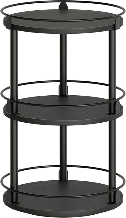 3-Tier Lazy Susan Organizer, Rotating Spice Rack, Spinning Organizer, Industrial Turntable Spice