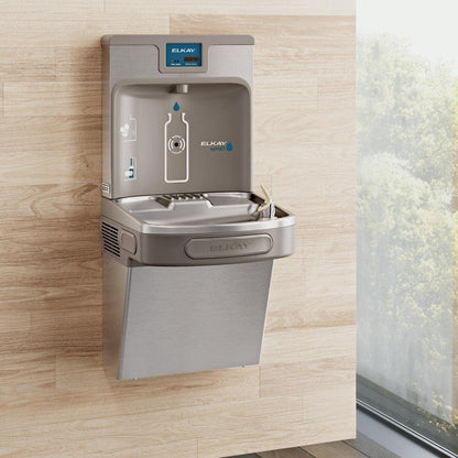 Elkay LZS8WS ezH2O Wall Mounted Drinking Fountain with Hands Free Bottle Filling Station and Water