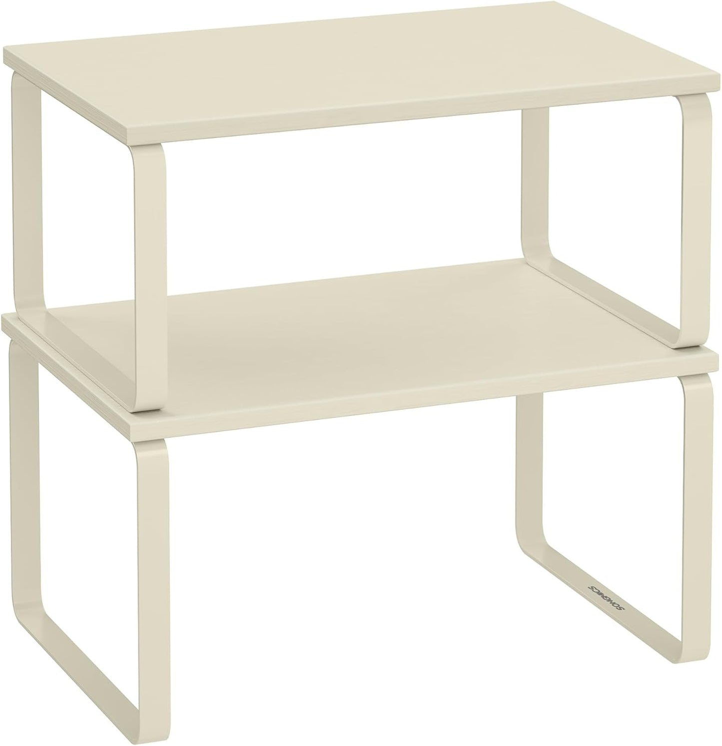 SONGMICS Cabinet Organizer Shelf, Set of 2 Kitchen Counter Shelves, Kitchen Storage, Spice Rack