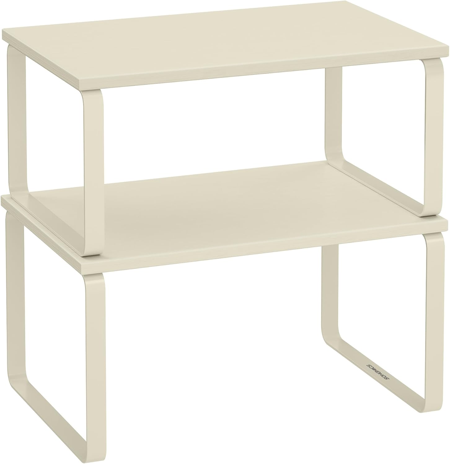 SONGMICS Cabinet Organizer Shelf, Set of 2 Kitchen Counter Shelves, Kitchen Storage, Spice Rack