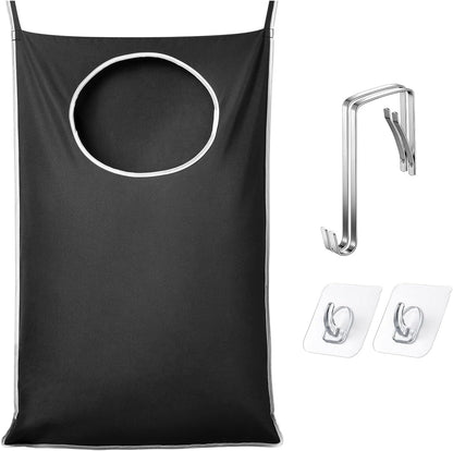 KEEPJOY XL Black Door Hanging Laundry Hamper, Large Size 36.5X22.5 inch Hanging Laundry Bag with