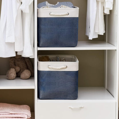 TcaFmac Organization and Storage Basket for Gifts Empty - 16x12x12 inch Large 2 Pack Collapsible