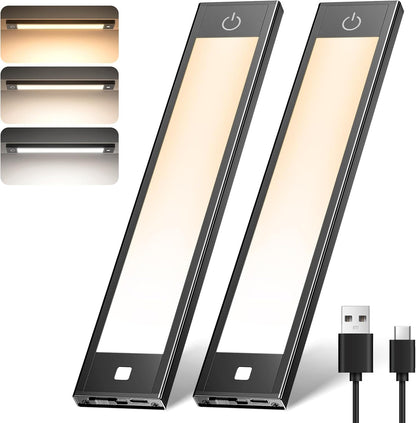 VST 72 LEDs Motion Sensor Lights Indoor 3 Color Temps, Dimmable Under Cabinet Lighting, 1800mAh