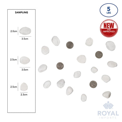 Royal Imports 5LB Decorative Stones River Pebbles Painting Rocks for Fish Aquariums, Plant Gravel