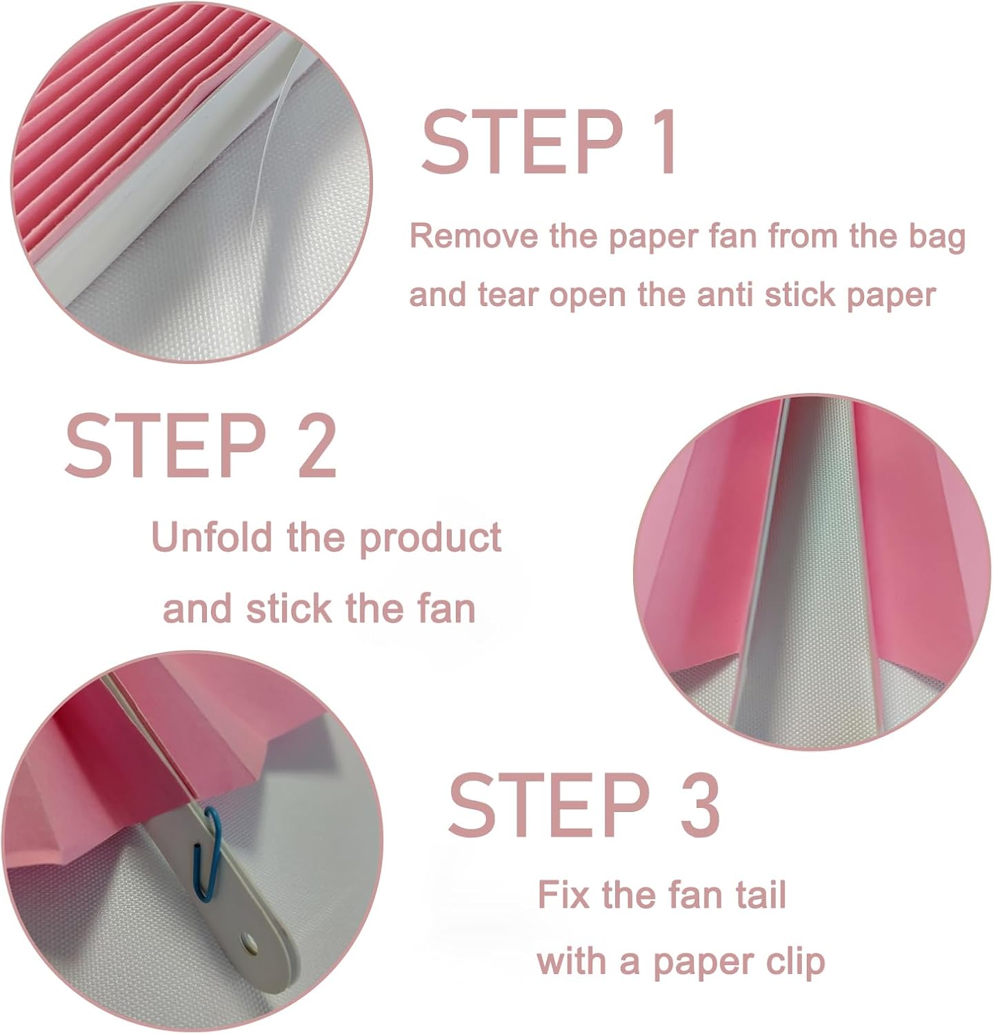 Pink Party Decorations,Pink Paper Decorations for Party,Baby Shower Decorations Party Paper Fans