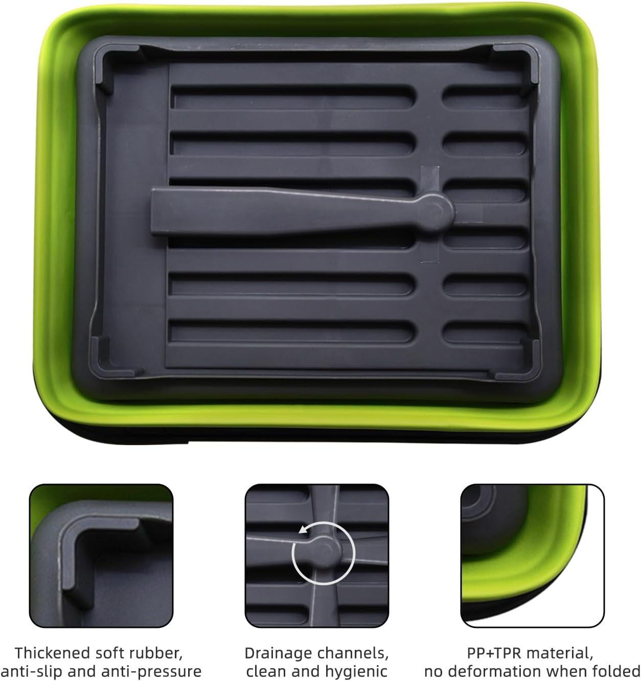 THANSTAR Collapsible Dish Drying Rack for RV Campers Portable Dinnerware Drainer Organizer for