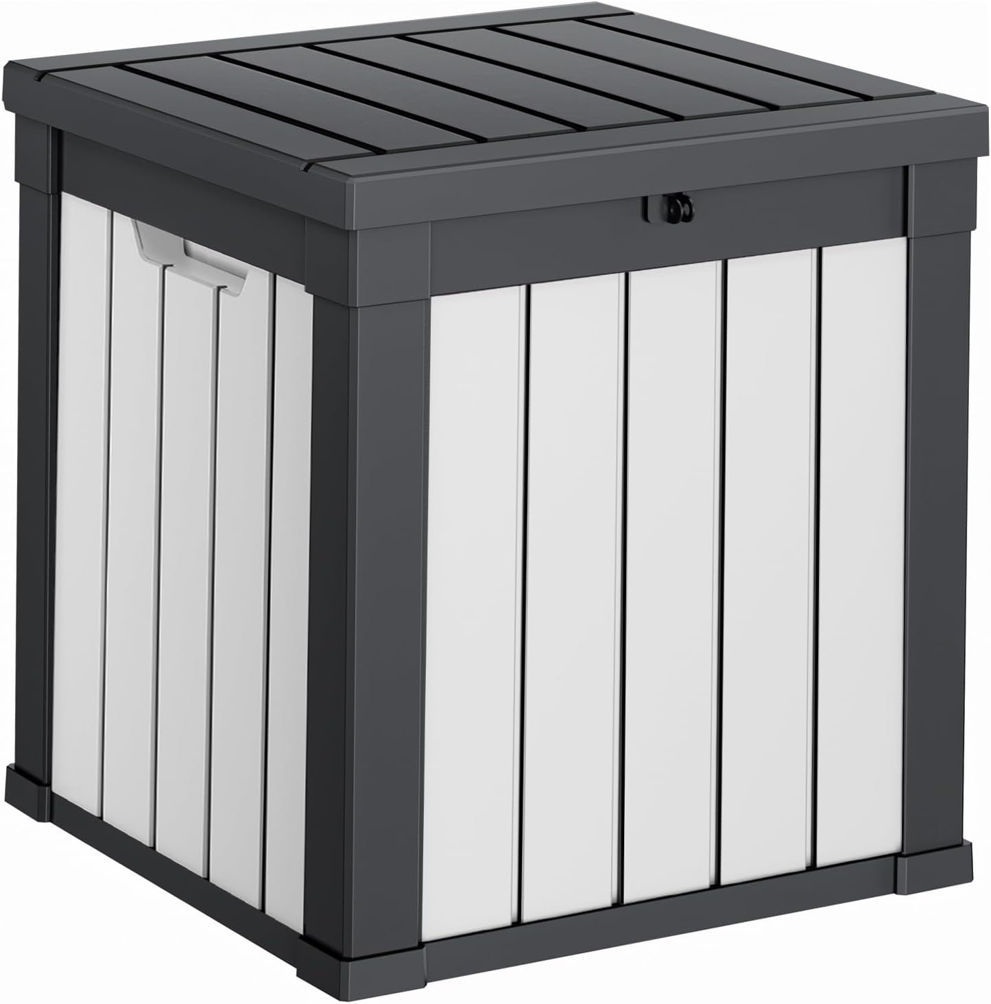 40 Gallon Resin Deck Box, Lockable Patio Outdoor Storage Box for Furniture, Garden Tools and Tools