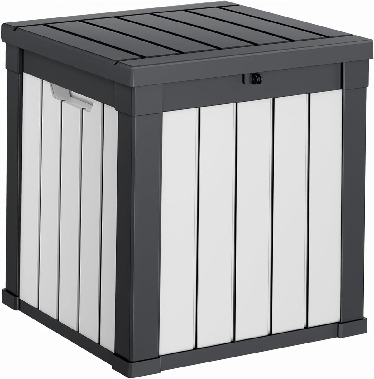 40 Gallon Resin Deck Box, Lockable Patio Outdoor Storage Box for Furniture, Garden Tools and Tools