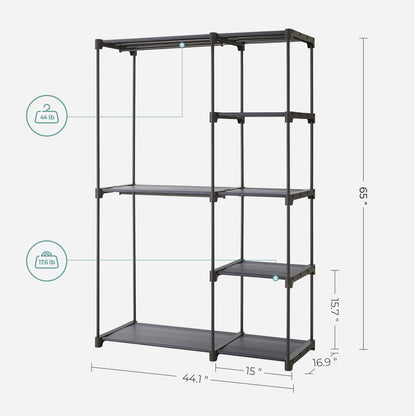 SONGMICS Portable Closet, Freestanding Closet Organizer, Clothes Rack