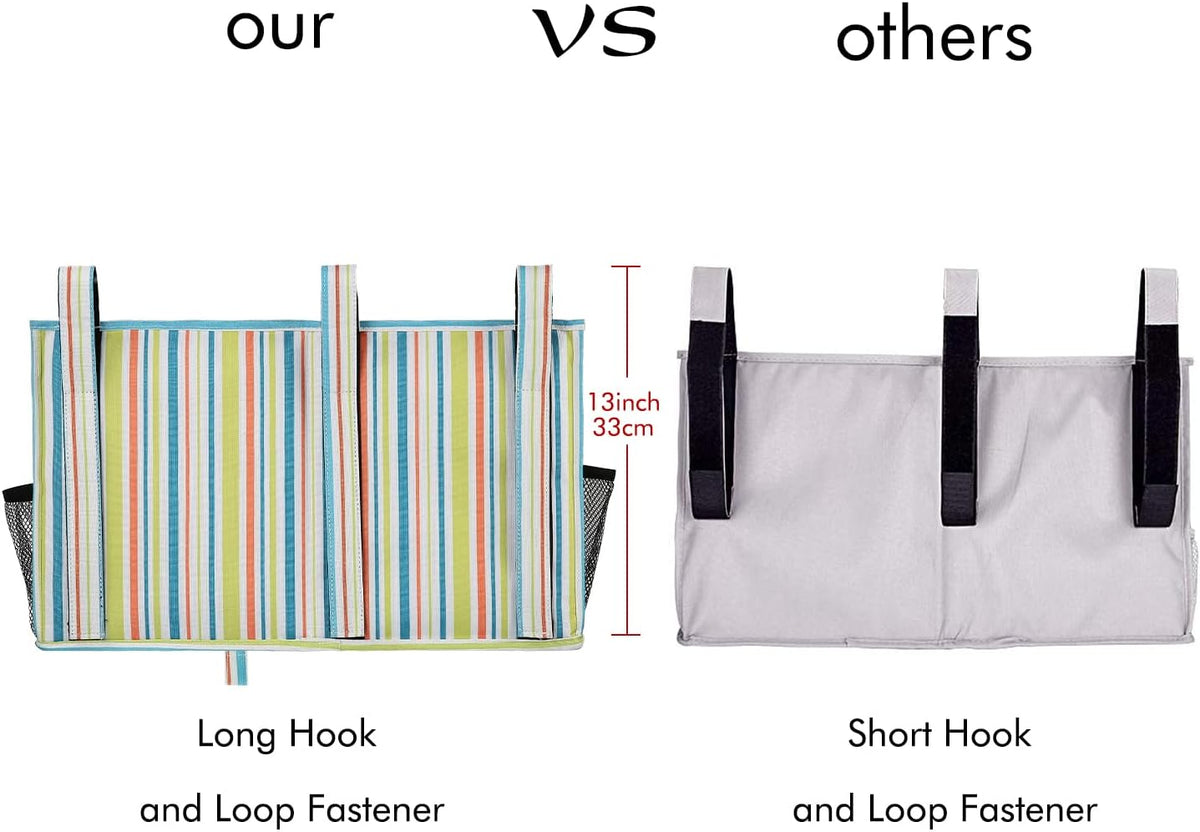 Surblue Bedside Caddy Hanging Bed Organizer Storage Bag Pocket for Bunk and Hospital Beds, College