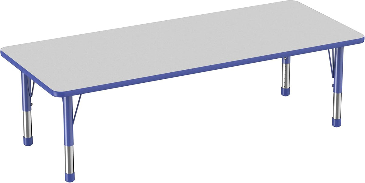 FDP Rectangle Activity School and Classroom Kids Table (30 x 72 inch), Chunky Toddler Leg