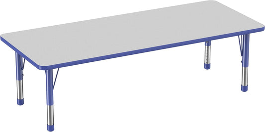 FDP Rectangle Activity School and Classroom Kids Table (30 x 72 inch), Chunky Toddler Leg