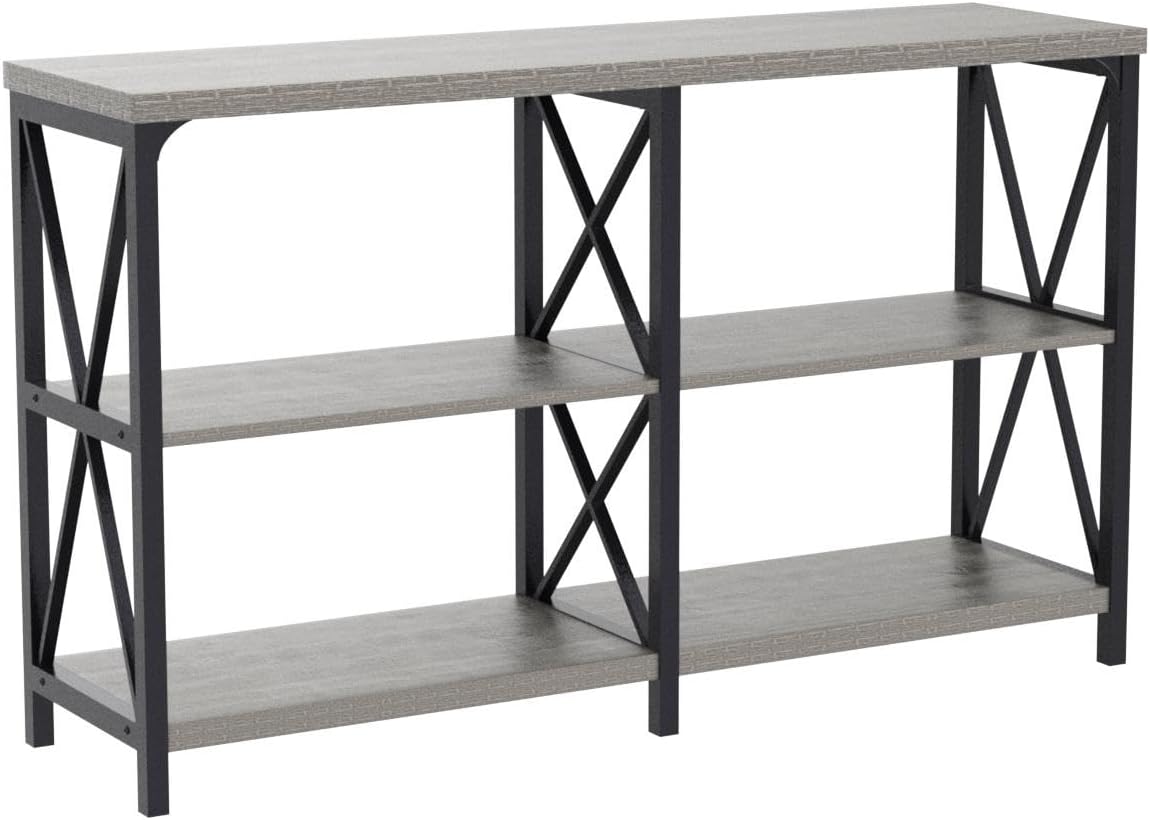 LVB Farmhouse Sofa Table, Rustic Console Table for Living Room, Entryway Table with Storage