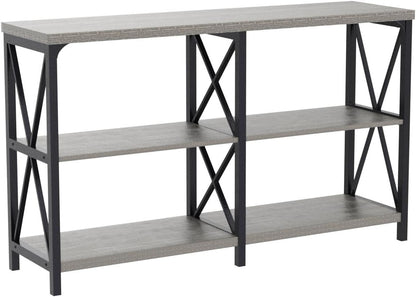 LVB Farmhouse Sofa Table, Rustic Console Table for Living Room, Entryway Table with Storage