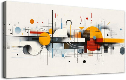 KELIYUAN Abstract Geometry Print Red Yellow Blue Minimalist Art Home Decor Abstract Modern Art