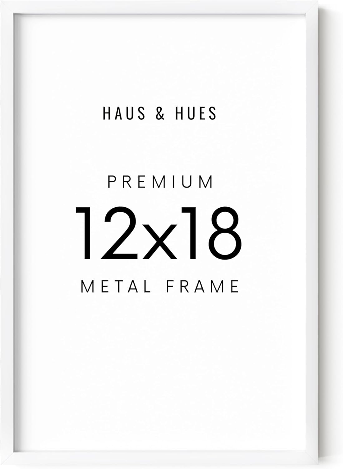 HAUS AND HUES 12x18 White Picture Frame - White 12x18 Frame Aluminum, Vertical & Horizontal