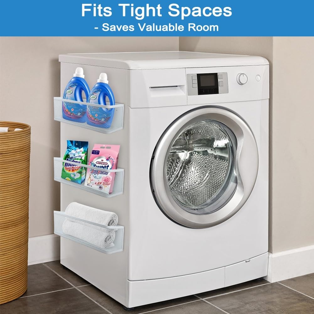 Picowe Magnetic Laundry Organizer, Large Magnet Basket for Laundry Room,16.5lb Capacity Magnetic