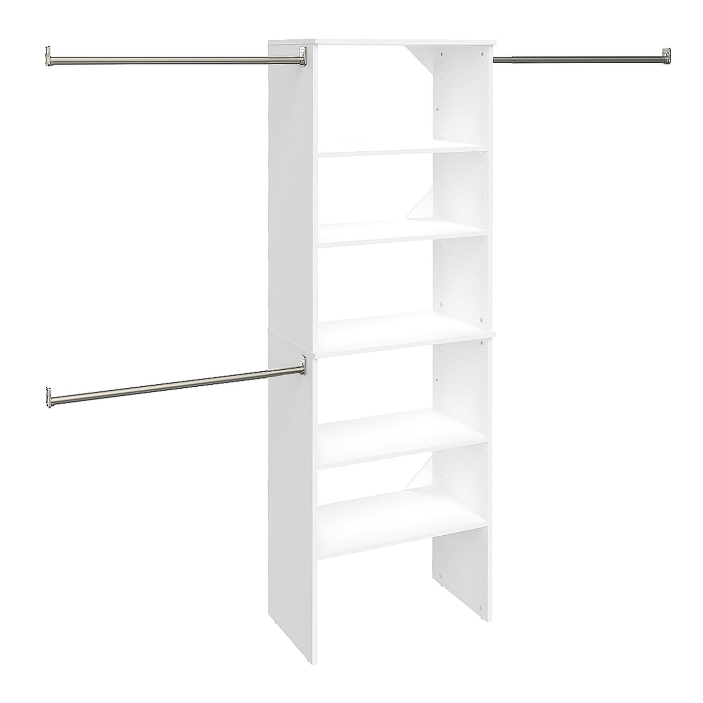ClosetMaid SuiteSymphony Wood Closet Organizer System, 25-Inch Starter Kit with Tower and 3 Hang
