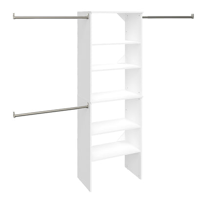 ClosetMaid SuiteSymphony Wood Closet Organizer System, 25-Inch Starter Kit with Tower and 3 Hang