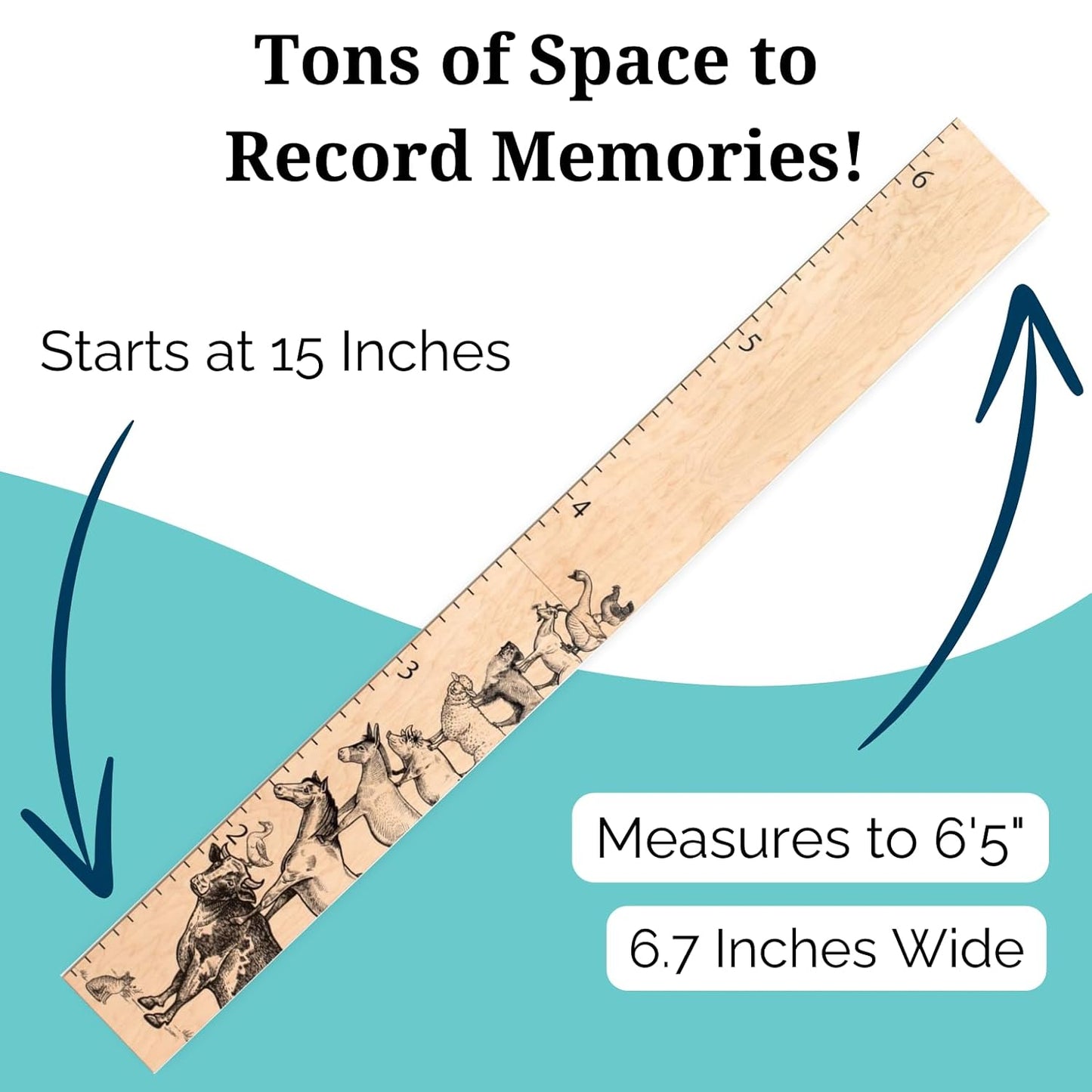 Wooden Growth Chart – Kids Height Chart, Wall Measurement for Kids, Height Chart for Wall, Growth