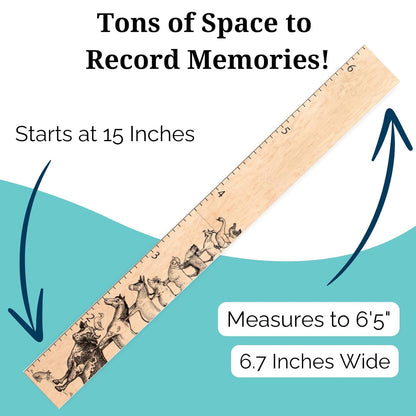 Wooden Growth Chart – Kids Height Chart, Wall Measurement for Kids, Height Chart for Wall, Growth