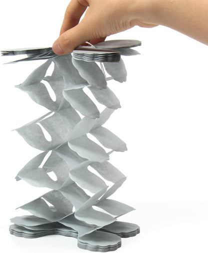 Black White-Silver Party-Decorations Streamers Garland - 157Ft Graduation Four-Leaf Clover Hanging