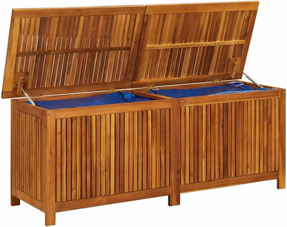 vidaXL Outdoor Storage Box, Deck Box with Gas-Lift Lid, Storage Chest with Water-Resistant Zippered
