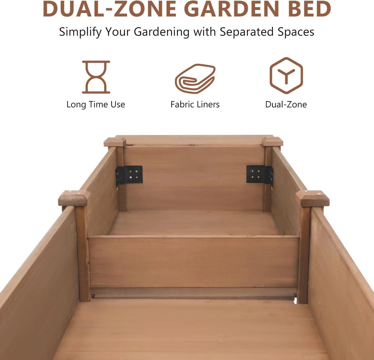 Raised Garden Bed with Legs Outdoor,Elevated Garden Box,Storage Shelf, Protective Liner for