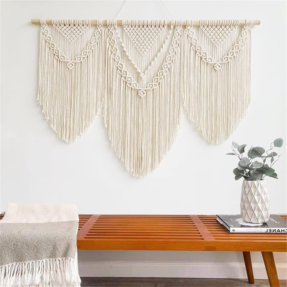 large macrame wall hanging - Boho Tapestry Macrame Wall Decor Art- Chic Bohemian Handmade Woven