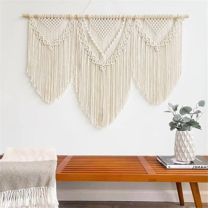 large macrame wall hanging - Boho Tapestry Macrame Wall Decor Art- Chic Bohemian Handmade Woven