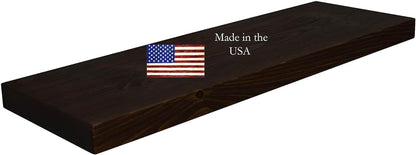 joelsantiques - 36 Inch Wooden Floating Shelves for Wall - 36x12x2 in - Made of Natural Wood - Long