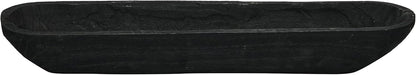 Creative Co-Op Decorative Paulownia Wood Bowl, Black