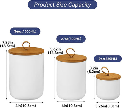 Ceramic Storage Jars, Modern Elegant Highly Polished Airtight Gorgeous Storage Canisters with