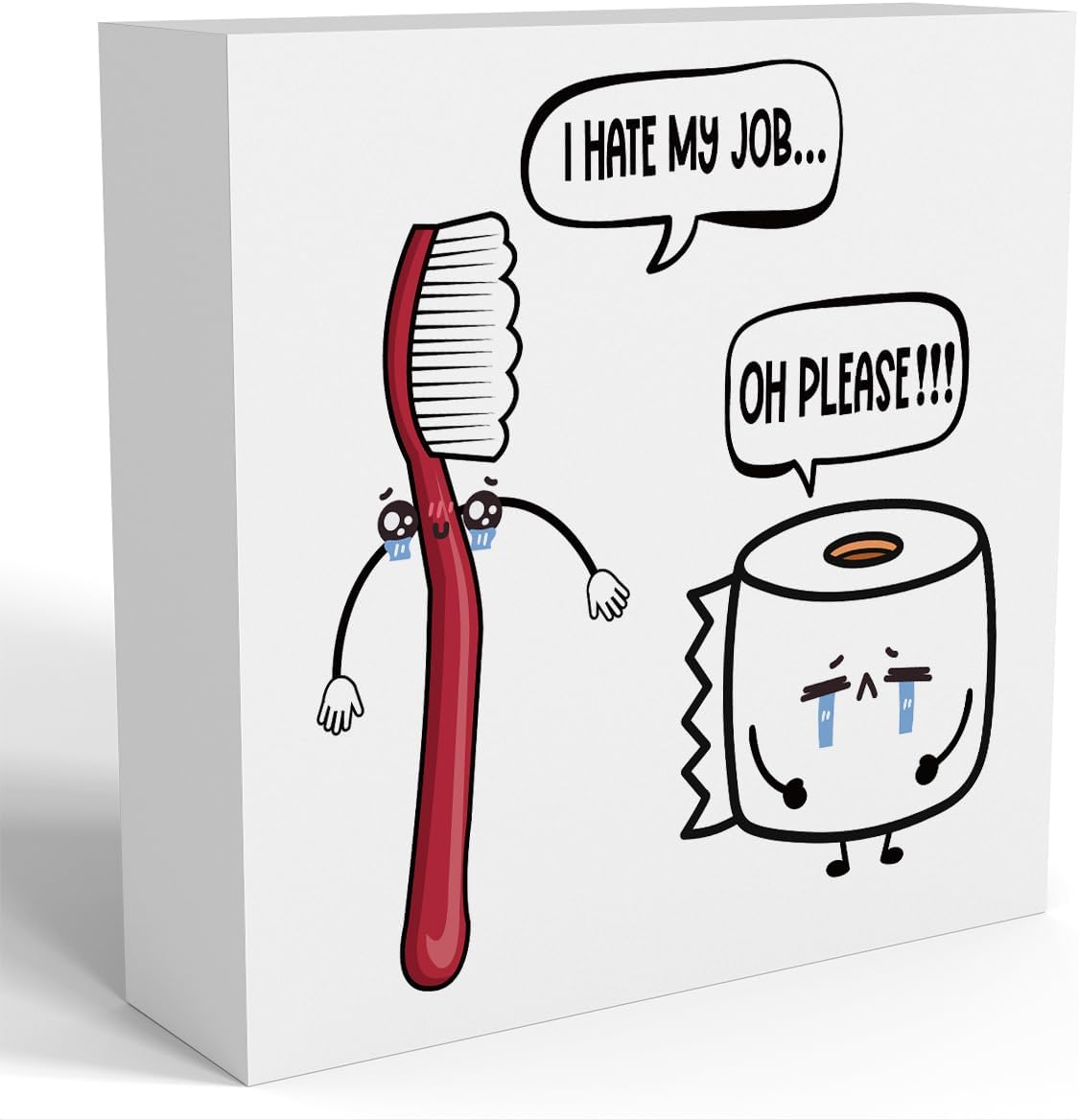 Funny Bathroom Decor, Funny Bathroom Wall Art, Black and White Bathrooms Decoration Decor for