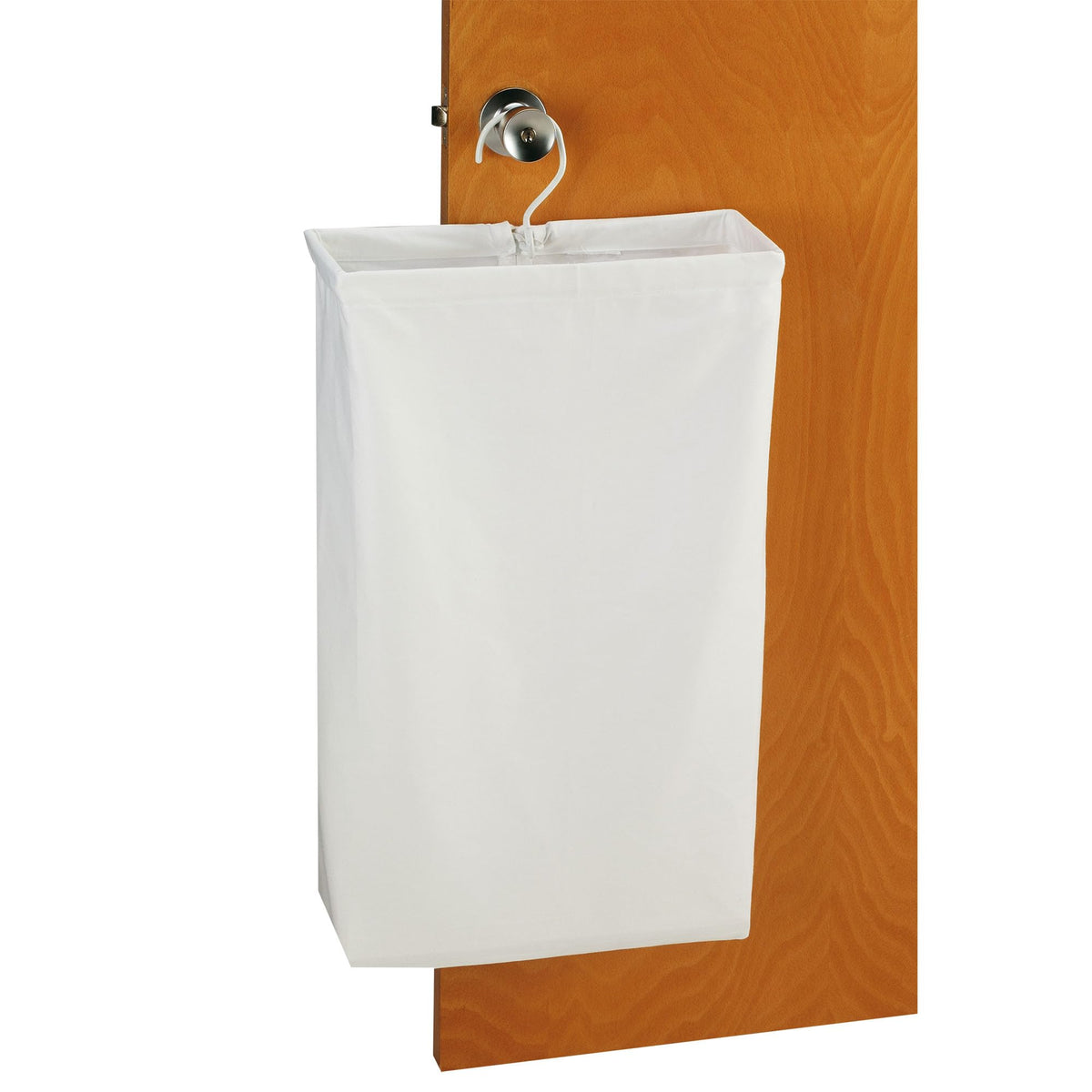Household Essentials 148 Hanging Cotton Canvas Laundry Hamper Bag | White, 6" x 16" x 27" (Length x
