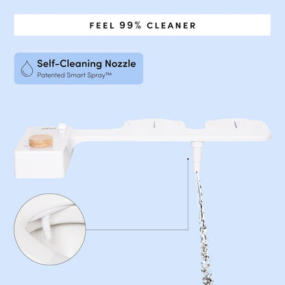 TUSHY Classic 3.0 Bidet Toilet Seat Attachment - A Non-Electric Self Cleaning Water Sprayer with