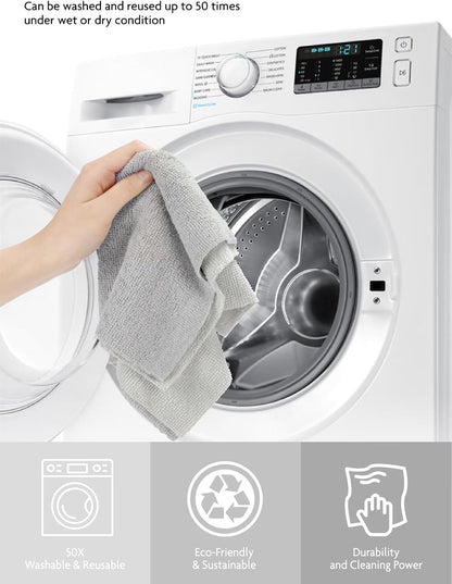 Fantasticlean Microfiber Cleaning Cloth Roll -75 Pack, Tear Away Microfiber Towels, 12" x 12"